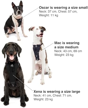 Kurgo Enhanced Strength Tru-Fit Smart Harness, Black, Medium - Image 6