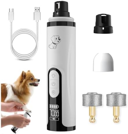 Dog Nail Grinder, 3-Speed, Ultra Quiet for Small to Large Dogs by HuitengXR