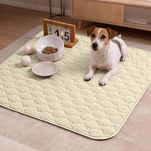 gogobunny 100% Double-Sided Waterproof Dog Bed Cover Pet Blanket Sofa Couch Furniture Protector for Puppy Large Dog Cat, Reversible (30x30 Inch (Pack of 1), Dark Cream/Light Cream) - Image 5