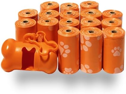 Best Pet Supplies Poop Bags for Dogs - Orange, 240 Count by BestPetSuppliesLLC