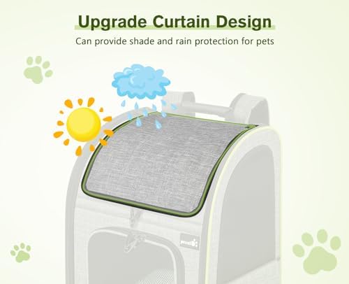 pecute Cat Backpack with Curtain, Cat Carrier Backpack Breathable, XL - Image 2