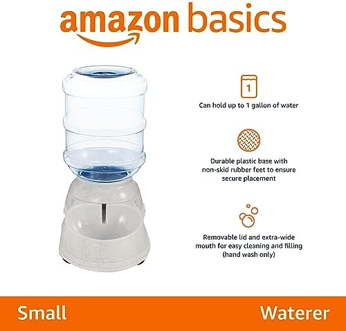 Amazon Basics Gravity Pet Water Dispenser for Cat and Dog, Easy to Clean, 135.3fl.oz Capacity, Small (Pack of 4) - Image 2