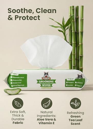 Pogi's Dog Grooming Wipes for Paws & Butt, Green Tea Scent, 400 Wipes - Image 3