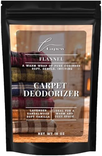 Lapew Flannel Carpet Deodorizer Powder - Pet Safe Freshener for Vacuuming | Scented Odor Eliminator for Home | 16 oz by Lapew