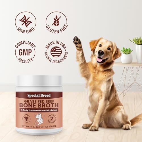Bone Broth Powder for Dogs and Cats - Dog & Cat Food Topper for Picky Eaters - Grass Fed Beef Bone Broth Supplement - Supports Hydration, Joint, Immunity & Heart Health - Serve Dry or Wet - 19oz - Image 7