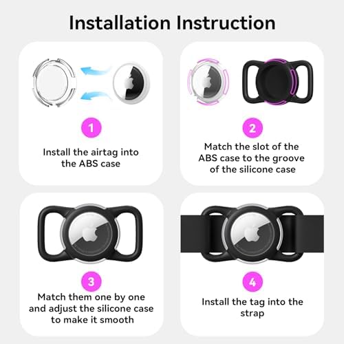 Waterproof AirTag Holder for Dog Collar, Soft Slide-On Dog AirTag Holder - Image 6