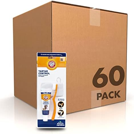 Arm & Hammer Tartar Control Puppy Dental Kit, Vanilla Ginger, 3 Pc, 60-Pack by ArmHammer