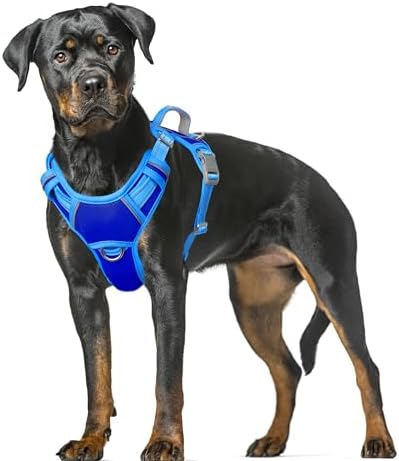 BARKBAY Dog Harness for Large Dogs No Pull Dog Vest ID Tag Pocket by BARKBAY