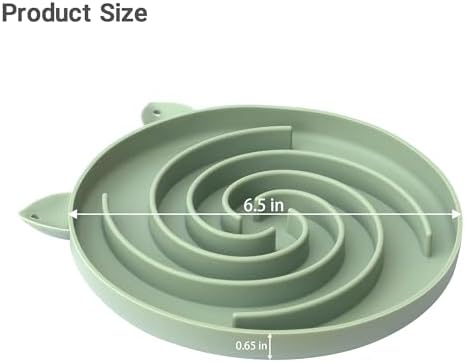 Bifeaw Slow Feeder Cat Bowl, Easy to Clean Silicone Bowl, Ideal for Dry and Wet Food (Green and Blue) - Image 6