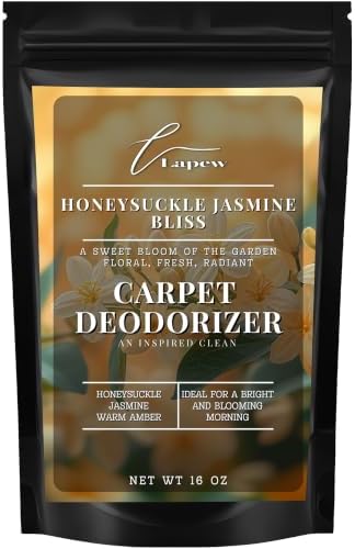 Lapew Honeysuckle Jasmine Carpet Deodorizer Powder - Pet Safe Freshener for Vacuuming | Scented Odor Eliminator for Home | 16 oz by Lapew