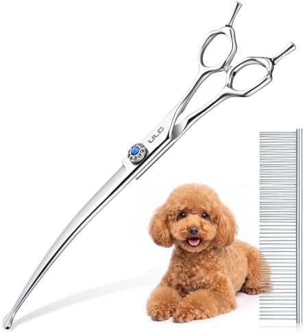 ULG 7.5in Curved Shears & Wide Comb Set, 6CR Steel by ULG
