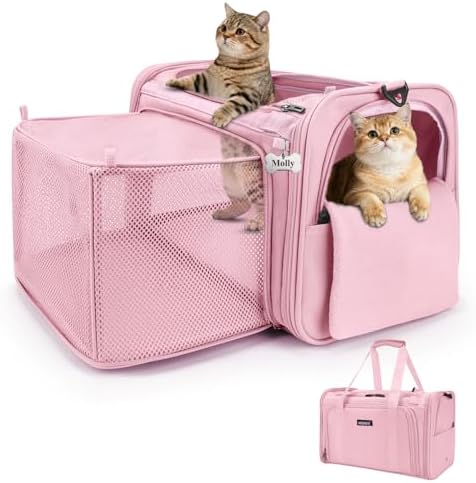 MIDOG Soft Cat Carrier Airline Approved, Expandable for Cats Up to 15lbs by MIDOG