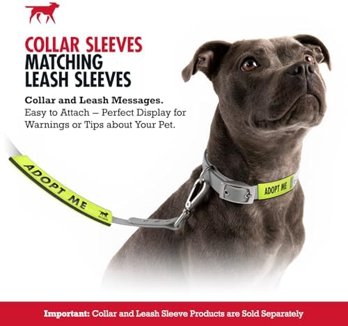 Waterproof Dog Collar Sleeve, Adopt Me Message Wrap, Standard, 2-Pack - Image 5