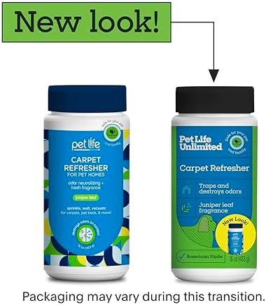 Pet Life Unlimited Carpet Deodorizer Powder, 16 oz, Strong Pet Odor Eliminator & Carpet Freshener, Plant-Based Juniper Leaf Scent, Pet Safe (Pack of 3) - Image 2