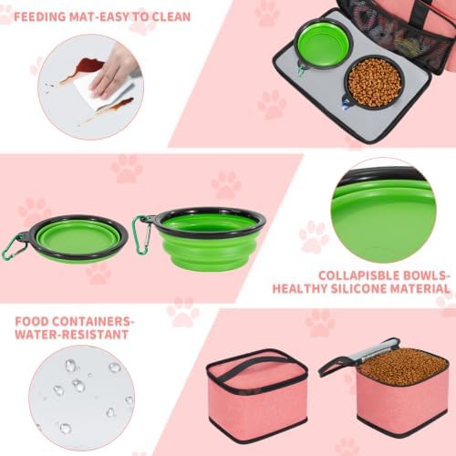 TORIBIO Large Dog Travel Bag for Supplies with Food Bowl - Image 3