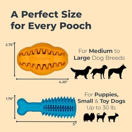 Oxyfresh Dog Dental Chew Toy - Best Dog Teeth Cleaning Toy – A Simple Bite and Brush Toy that Helps Remove Plaque, Cleans Teeth & Freshens Breath Without Brushing - Small - Image 4