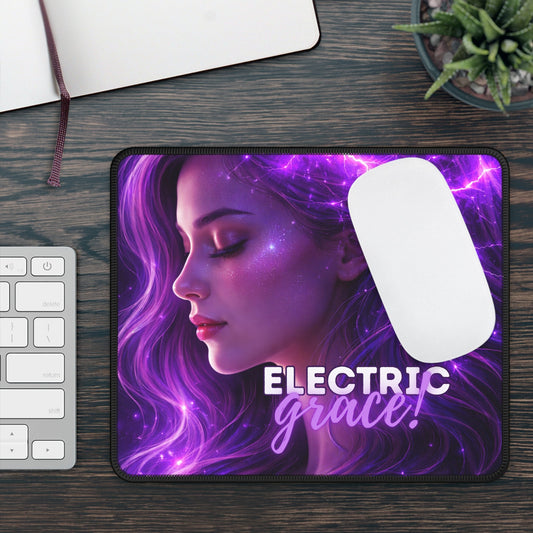 Electric Grace Mouse Pad – Purple Energy Art Desk Accessory