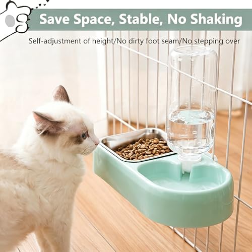 Hanging Dog Bowls, Cage Automatic Cat Food and Water Bowl Set - Image 2