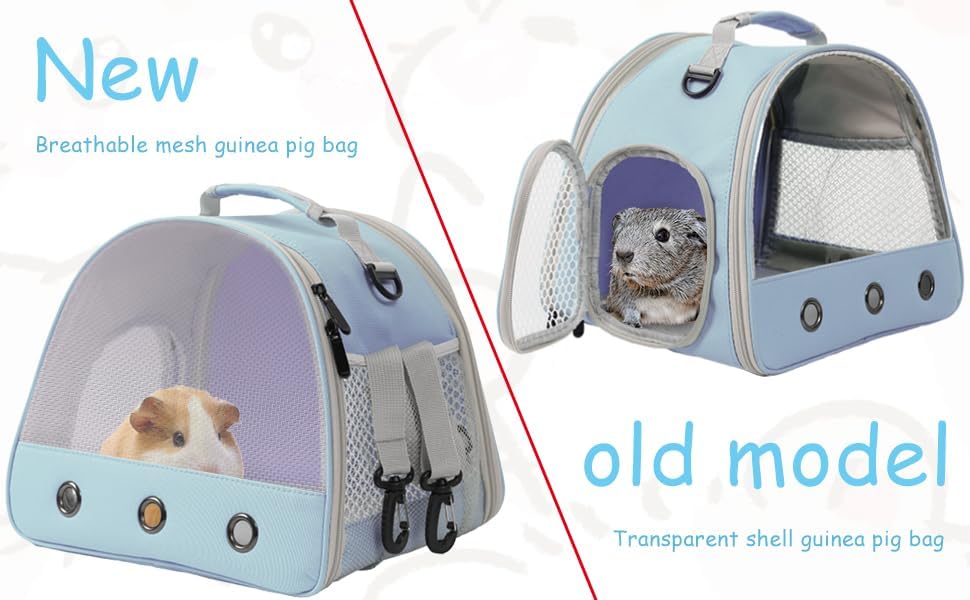 Breathable Small Animal Carrier Nylon Mesh for Front Window Guinea Pig Carrier Reptile Carrier for Travel Outdoor - Image 3