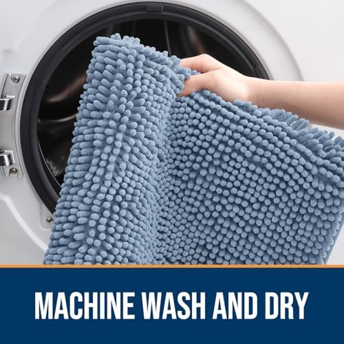 OLANLY Dog Door Mat for Muddy Paws 44x24, Super Absorbent Chenille Mud Mat - Image 5