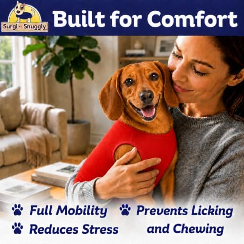 Surgi Snuggly Dog Surgery Recovery Suit, Cone Alternative, Spay/Neuter S - Image 5