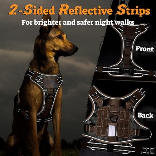 rabbitgoo Tactical Dog Harness for Large Dogs, No Pull Service Pet Vest - Image 7
