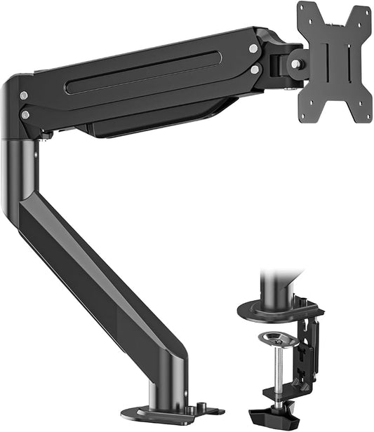 Suptek Single Monitor Mount,Adjustable Gas Spring Monitor Arm Desk Mount Stand Fits 17 20 22 23 24 26 27 32 33 35 36 inch,Holds up to 25 lbs, Black(MD9) by suptek