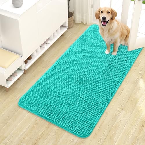 OLANLY Dog Door Mat for Muddy Paws 44x24, Super Absorbent Chenille Mud Mat by OLANLY