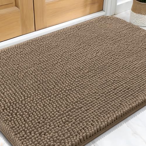 OLANLY Dog Door Mat for Muddy Paws 30x20, Super Absorbent Chenille Mud Mat by OLANLY