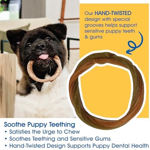 N-Bone Puppy Teething Rings, Taste of Texas Chicken Fajitas Flavor, Natural Puppy Teething Chews, Helps Soothe Teething Gums, Calcium Enriched Chew Treats, 3 Rings - Image 6