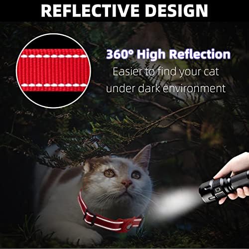 Dog Collar, Compatible with AirTag, Nylon Pet Kitten Puppy Collar for Small Dogs, Red,XS: 8''-12'' Neck - Image 4
