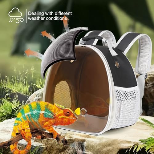 Guinea Pig Carrier, Guinea Pig Backpack with Clear Bubble Window (Black-Polarize, Backpack) - Image 4