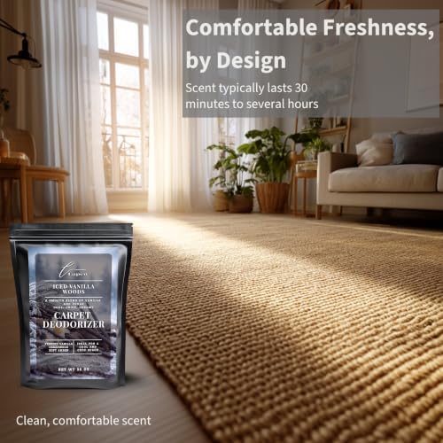 Lapew Iced Vanilla Woods Carpet Deodorizer Powder - Pet Safe Freshener for Vacuuming | Scented Odor Eliminator for Home | 36 oz - Image 5