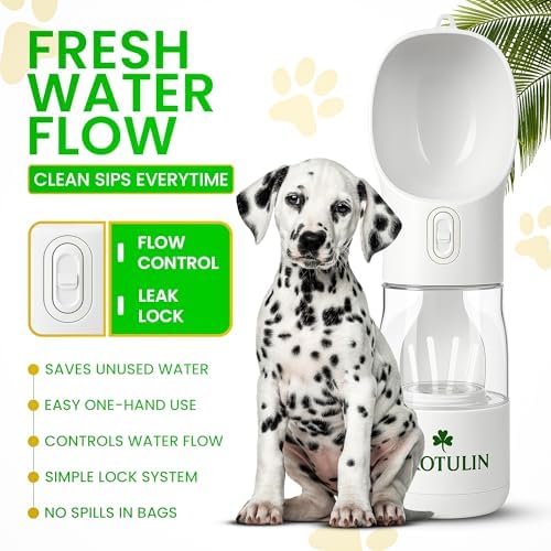 3-in-1 Portable Dog Water Bottle & Food Container,Leak Proof Pet Dispenser with Bowl, Poop Bag Holder & Wrist Strap, BPA Free Travel Water Bottle for Dogs & Cats, Outdoor Walks & Hiking - Image 3