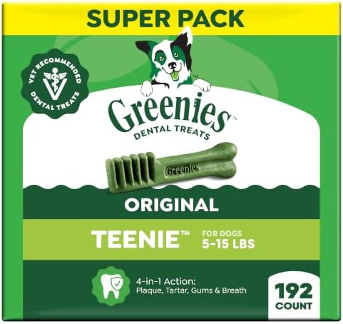 Greenies Teenie Original Natural Dental Dog Treats, Chicken, 192 Count by GREENIES