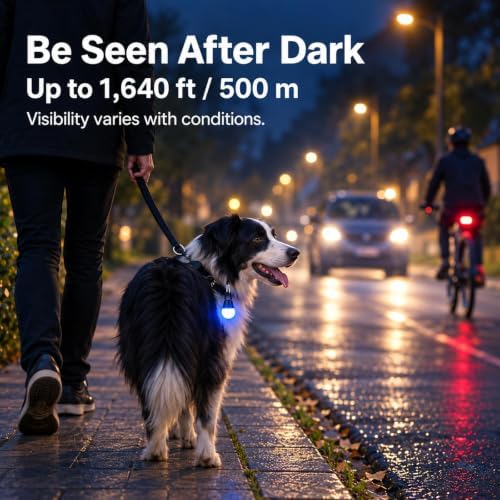 360° Light Up Dog Collar Light, Clip On Dog Light for Night Walking, 2 Pack - Image 4