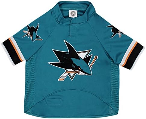 NHL San Jose Sharks Jersey for Dogs & Cats, Small. - Let Your Pet Be A Real NHL Fan! - Image 2