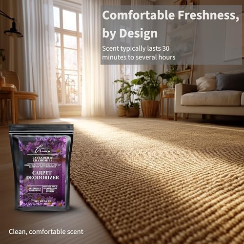 Lapew Lavender & Chamomile Carpet Deodorizer Powder - Pet Safe Freshener for Vacuuming | Scented Odor Eliminator for Home | 36 oz - Image 5