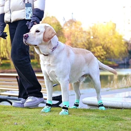 KOOLTAIL Dog Socks for Hot/Cold Pavement to Prevent Licking Paws,Dog Boots&Paw Protector for Hardwood Floors Anti Slip,Traction Control No Twist Grip Booties for Small Medium Large Senior Dogs M - Image 6