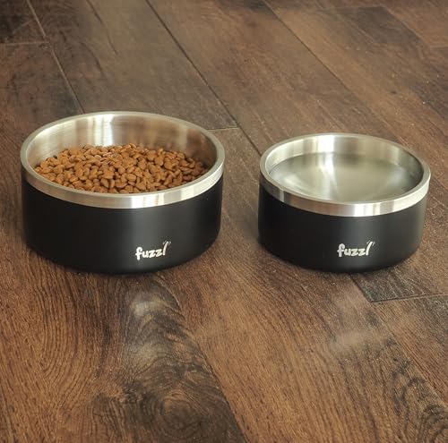 Fuzzl Titan Dog Bowl 8 inch - Matt Black Insultated Thermal Bowl for Indoors and Outdoors with Rubber Base - Versatile Dog Bowls and Water Bowl for Hydration and Feeding for Large and XL Dogs - Image 7