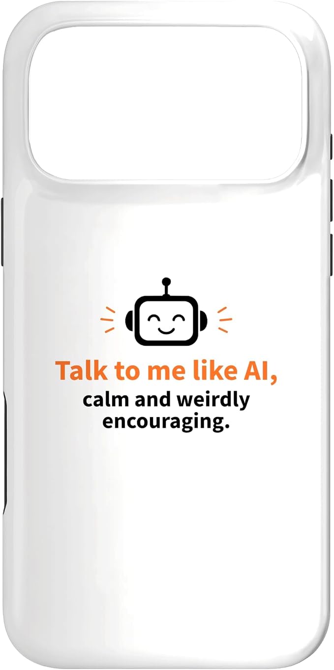 AI Robot Calm Encouraging Tech Support Case for iPhone 17 Pro Max by Unknown