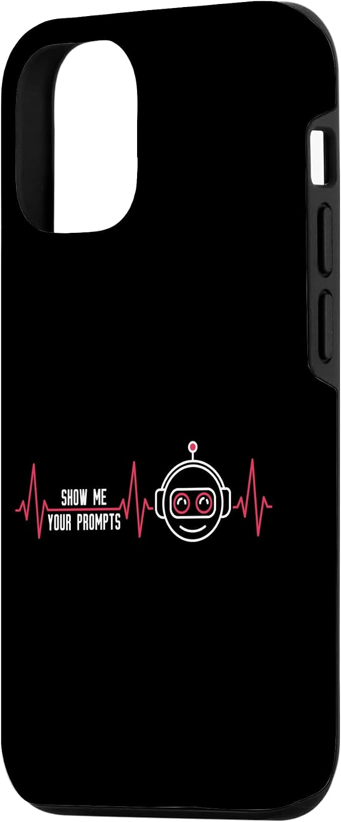 Show Me Your Prompts AI Artificial Intelligence Heartbeat Case for iPhone 12/12 Pro - Image 2