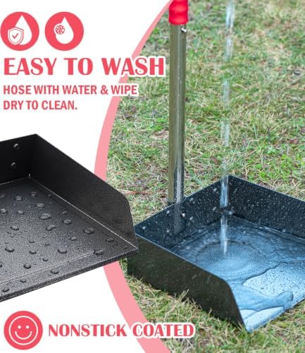 FUSBUNTY Dog Pooper Scooper Set, Heavy Duty Stainless Steel Rake & Spade - Image 4