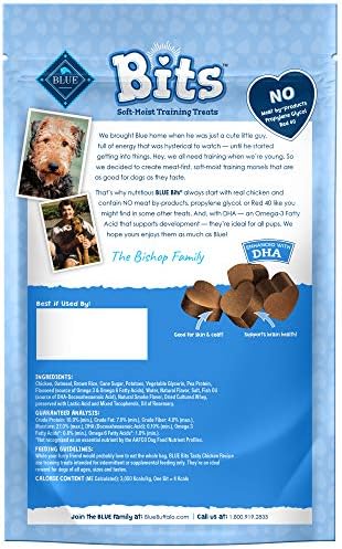 Blue Buffalo Blue Bits Natural Soft-Moist Training Dog Treats, Chicken Recipe 4-oz Bag (Pack of 2) - Image 4