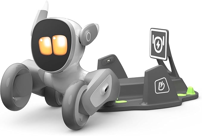 Loona Robot Pet Dog ChatGPT-4o Smart AI-Powered Companion Voice & Gesture Control, Real-Time Interaction Robotics Toys for Kids, Home Monitoring - Includes Charging Dock by Loona