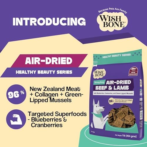 Wishbone Air-Dried Beef and Lamb Dog Food - Protein-Rich, Grain-Free Formula for Overall Pet Health - Made in New Zealand 1 lb - Image 2