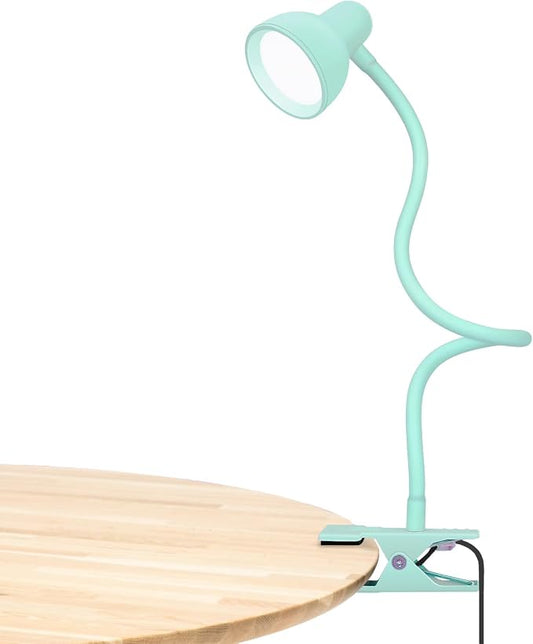 LiFMIRA Reading Light for Bed, Clip-on Desk Lamp 3 Color Modes Teal | 10 Brightness Levels Eye Care Clamp Light Flexible Gooseneck Reading Lamp Clip on Lamp for Bed Headboard Desk Bedside Dorm by LiFMIRA