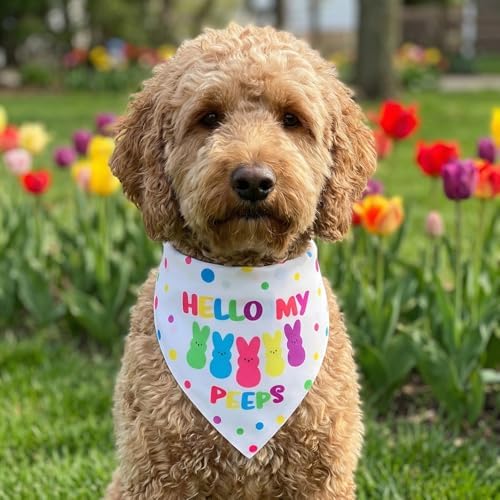 Easter Dog Bandanas 2PCS-Small,Adjustable Holiday Party Pets Rabbit Easter Egg Outfits,Triangle Reversible Pet Scarf for Boys and Girls,Dog Costume Gifts for Puppy Cats Pets - Image 5