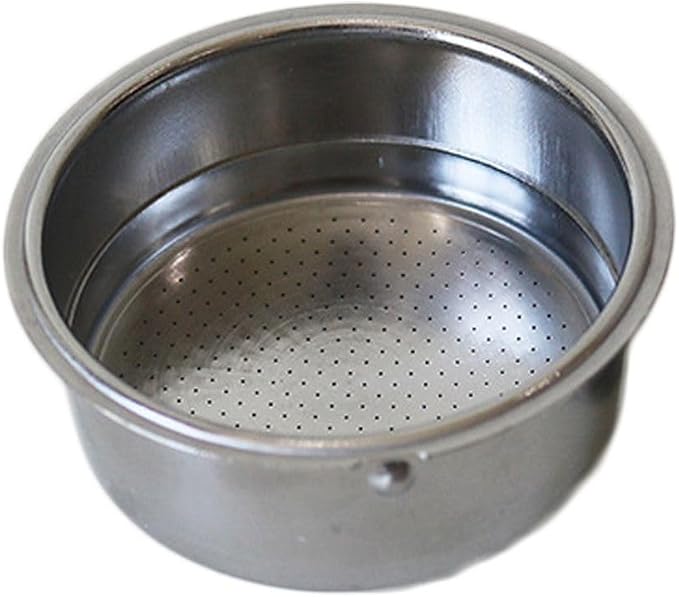 51mm Stainless Steel Coffee Filter Double Layer Filter Basket Stainless Steel Portafilter Basket Espresso Handle Compatible for Portafilter Coffee Machine(Double Cup) by HomeSoGood