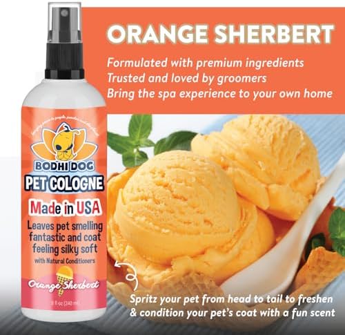 Bodhi Dog Premium Dog Cologne - Deodorizing Dog Perfume & Conditioner for Dogs & Cats - Natural Long Lasting Spray for Pets - Gentle & Safe Formula, Made in USA (Orange Sherbert 8 Fl Oz) - Image 4